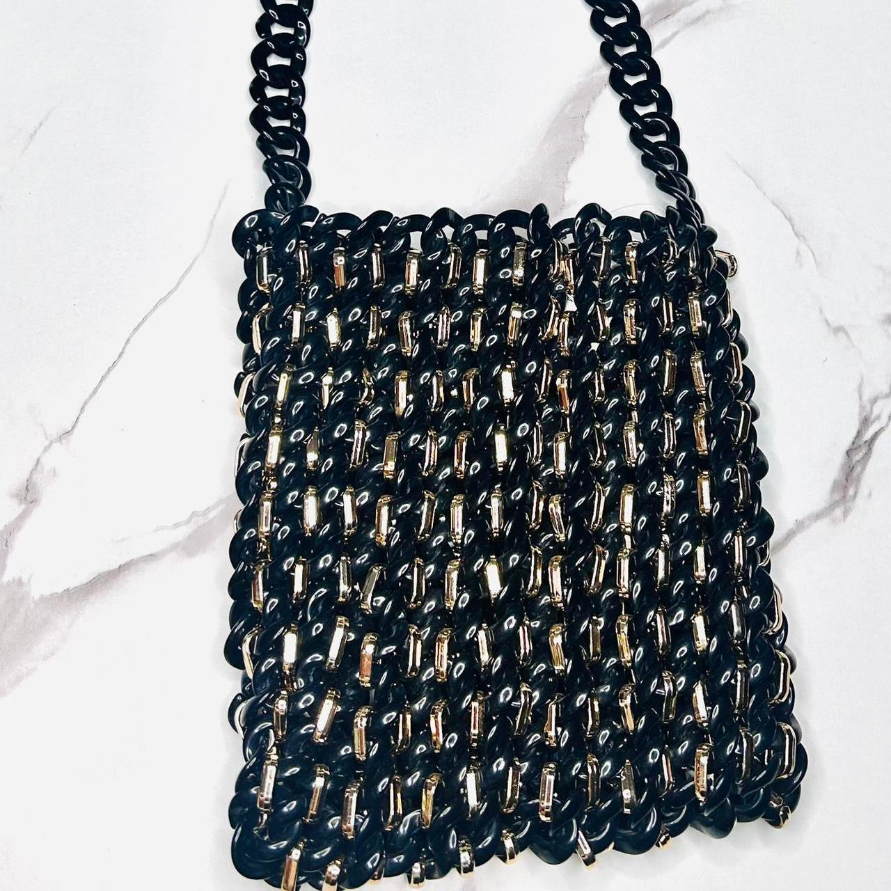 Black & gold purse