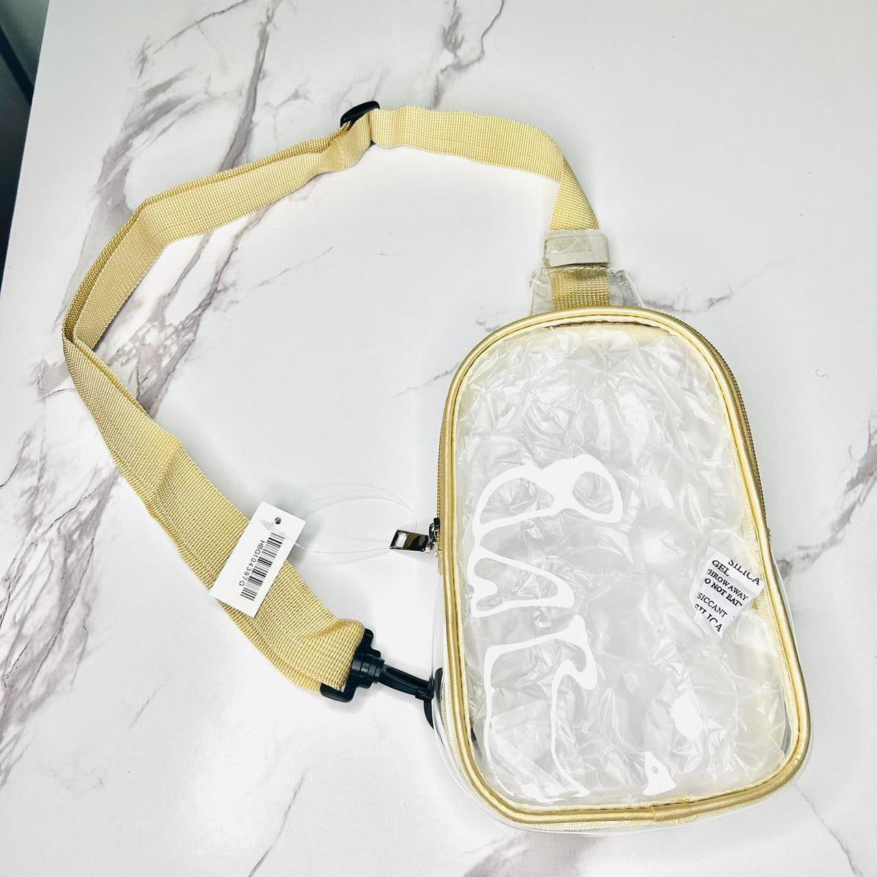 Gold clear bag