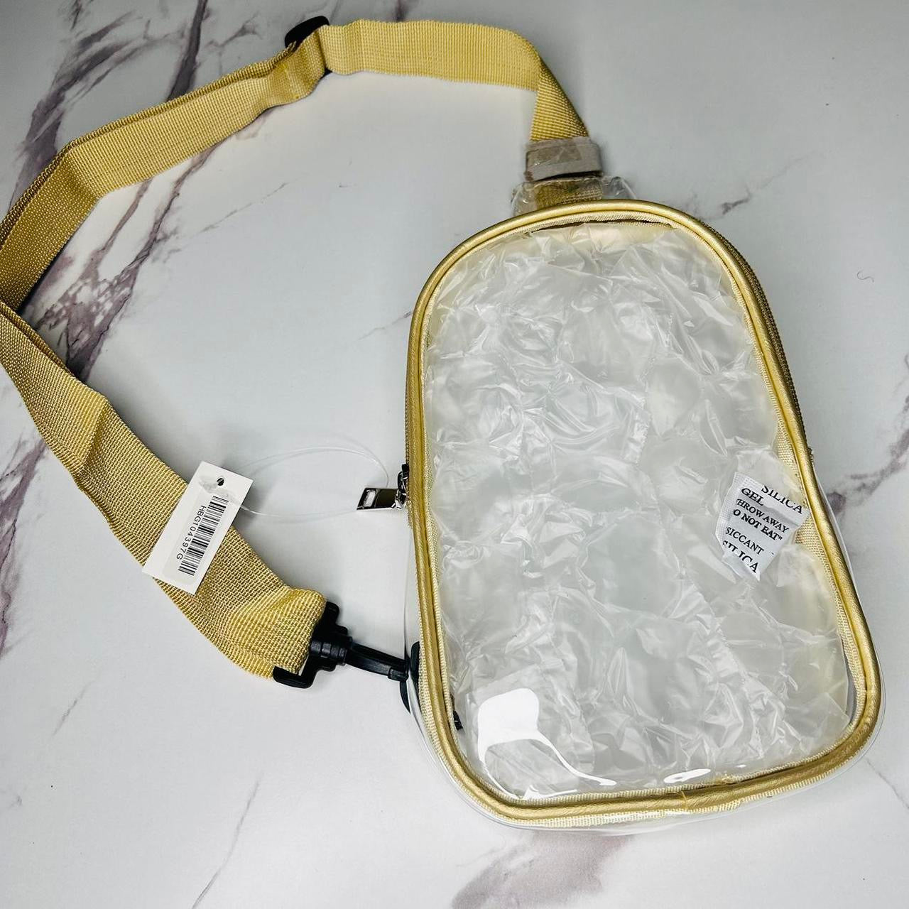 Gold clear bag