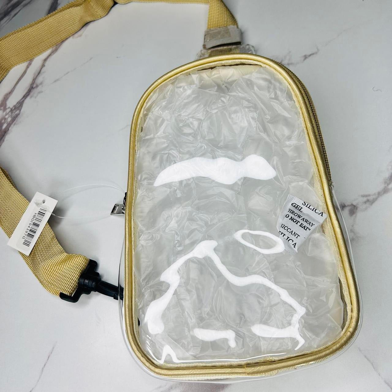 Gold clear bag