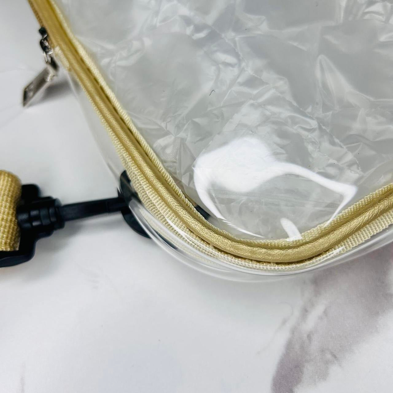 Gold clear bag