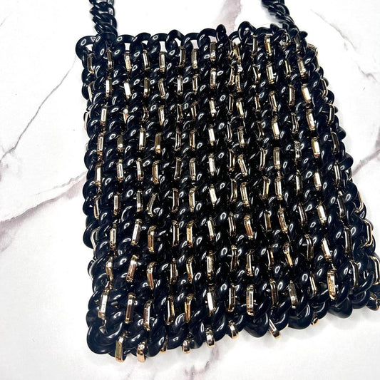 Black & gold purse